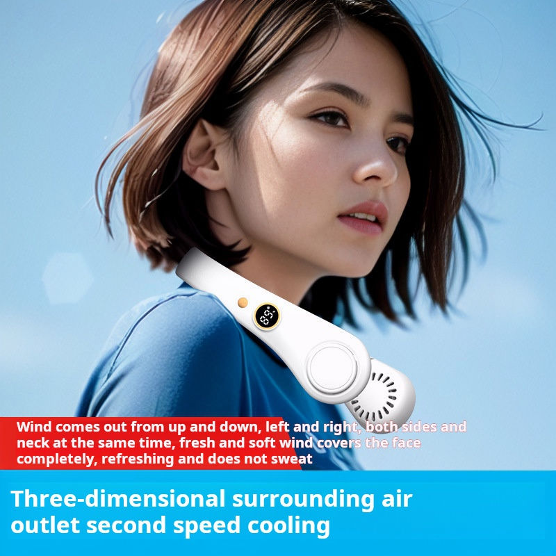 Bladeless Rechargeable Neck Fan 5 Adjustable Speeds