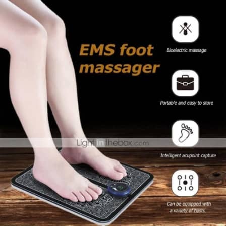 Electric EMS Foot Massage Pad Feet Acupuncture Stimulator