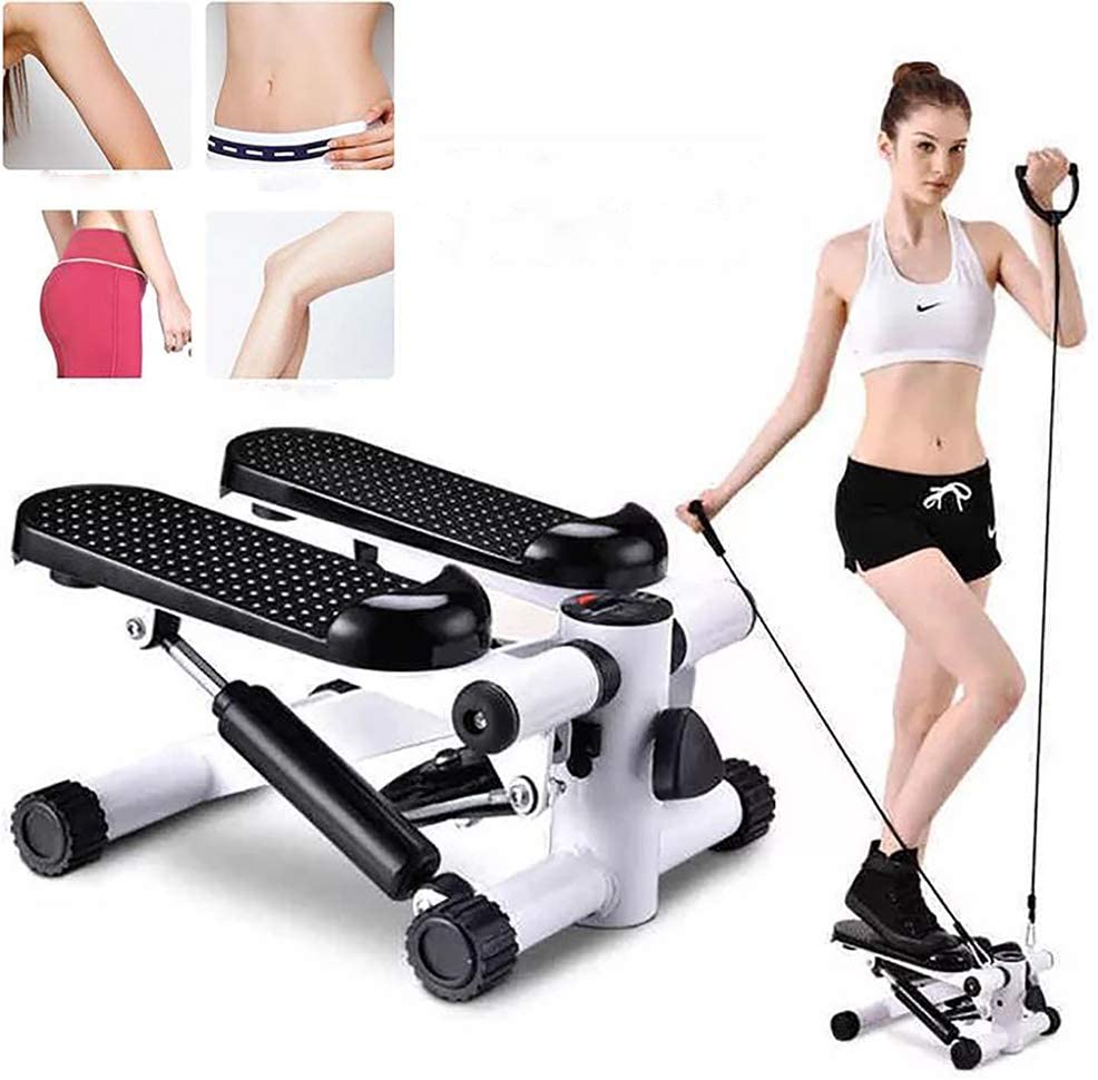 Stepper Exercise Machine with Resistance Bands and LCD Monitor
