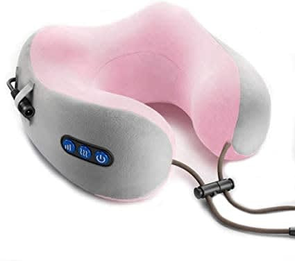 Portable U-Shaped Massage Pillow - Pink