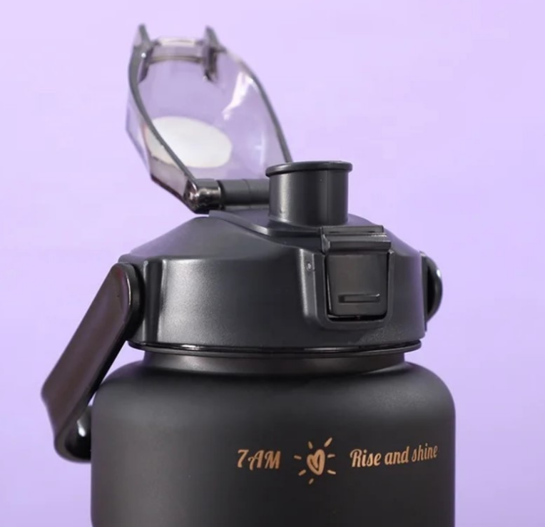 Motivational Water Bottles - Set of 3 -Black  (2Ltr/700Ml/300Ml)